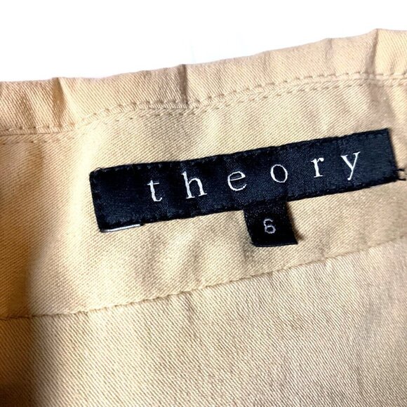 Theory Cotton in Khaki/Beige Blazer Jacket Size 6 - Picture 7 of 9